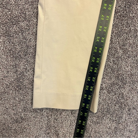 Theory Womens Izelle Chino Pants Size 4 Beige 30" inseam Stretch Made in USA EUC - Picture 12 of 16